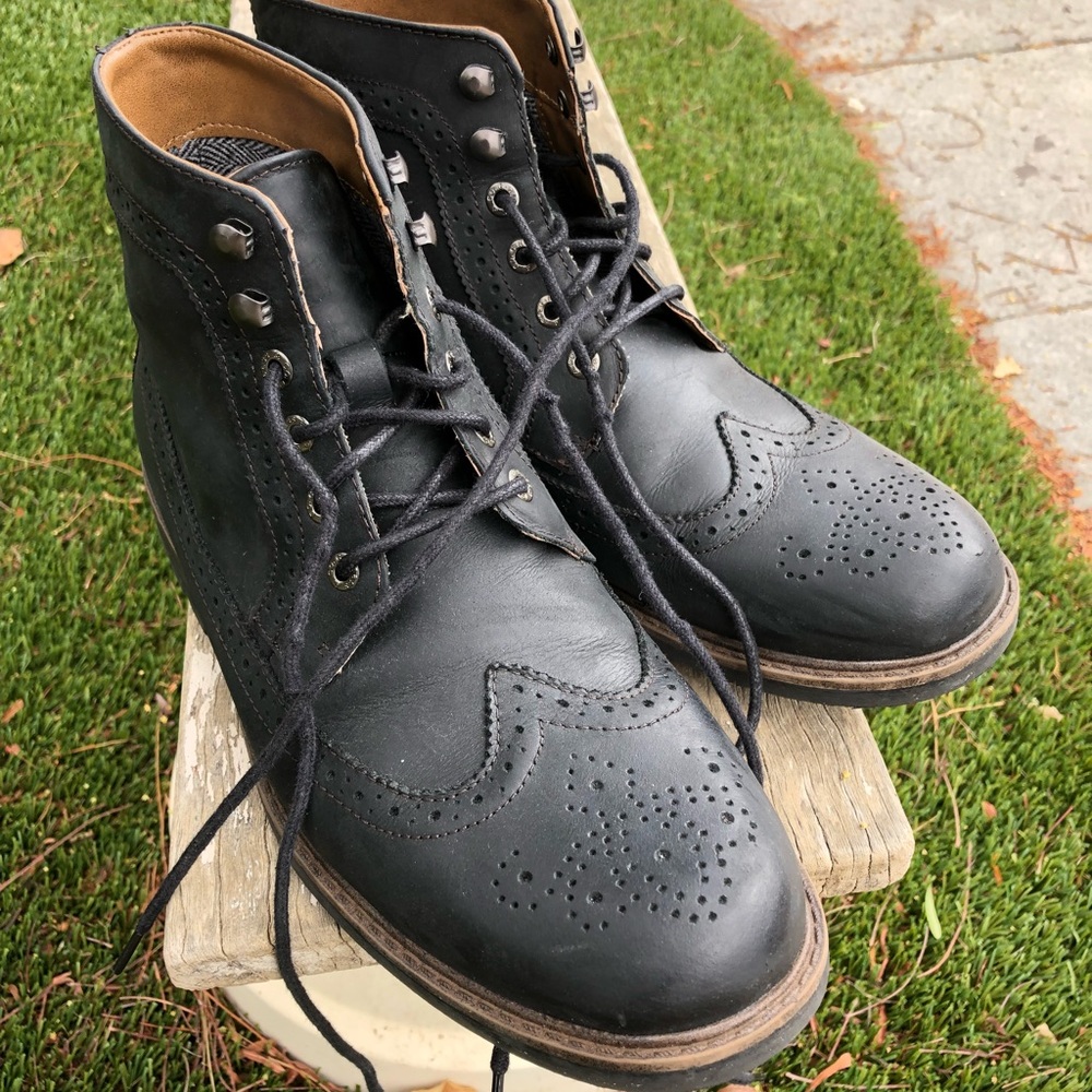 Bass & Co Weatherproof Leather Brogue Boots